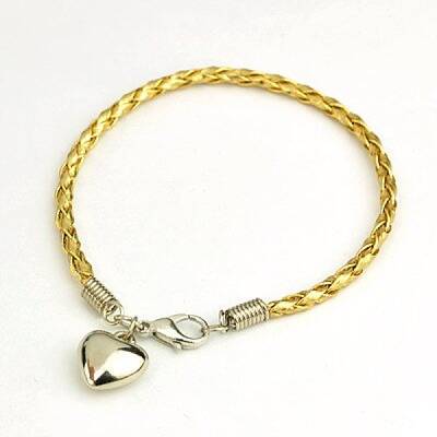 PU Leather Braided Charm Bracelets