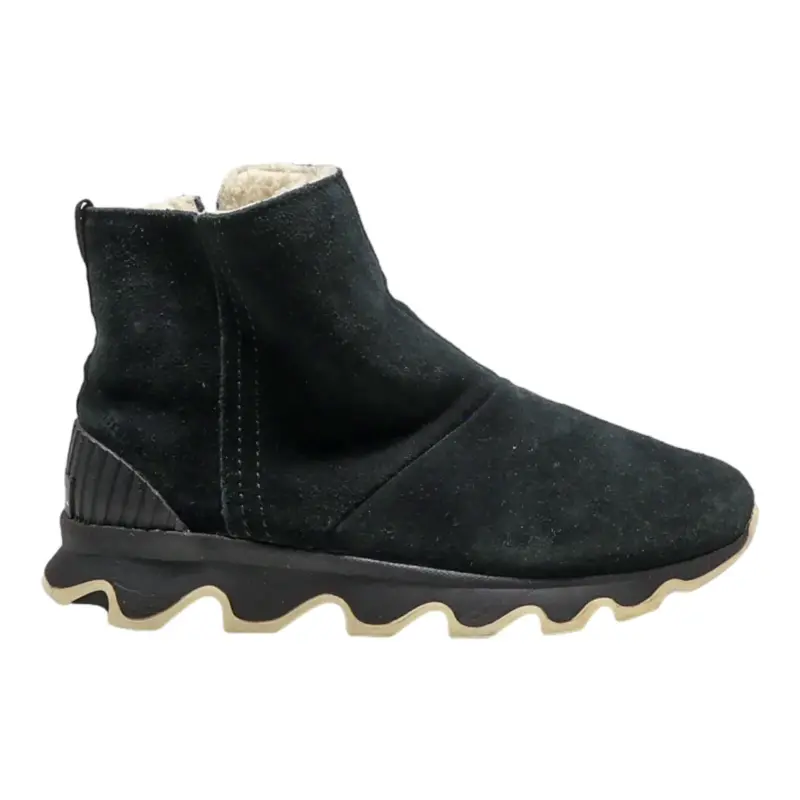 SOREL Snow Boots Black Leather Womens UK 5