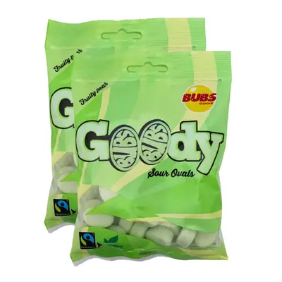 Bubs Swedish Candy - Sour Fruity Pear Ovals - Pack of 2 x 90g bag- Vegan Swedish Candy - Sweet Snack- Bon Bon Bonbon Candies ...