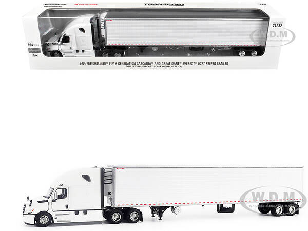 2025 Freightliner Cascadia Gen-5 Truck Tractor with Sleeper and Great Dane Champion 53ft Refrigerated Trailer Winter White T...