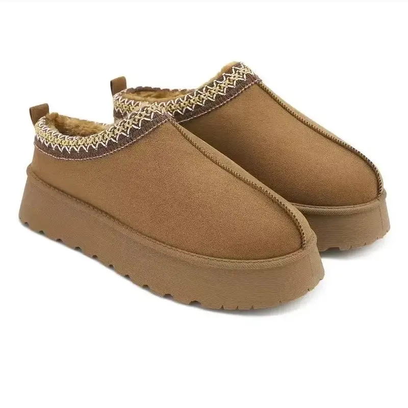 Women's Snow boots multi-purpose texture decoration Rubber hot sliders for walking Shoes Comfortable warm boots slippers Girl...