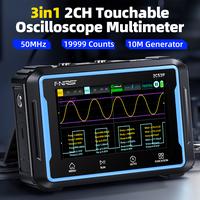 FNIRSI 2C53P Handheld Tablet Oscilloscope Multimeter DDS Signal Generator 3 in 1, 2CH Automotive Oscilloscope Multimeters wit...