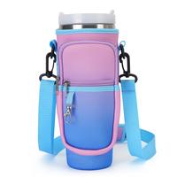 Tumbler Carrier Bag  (tumbler Not Included) , Portable Water Bottle Bag with Carabiner & Strap, Perfect for Simple Modern 40o...