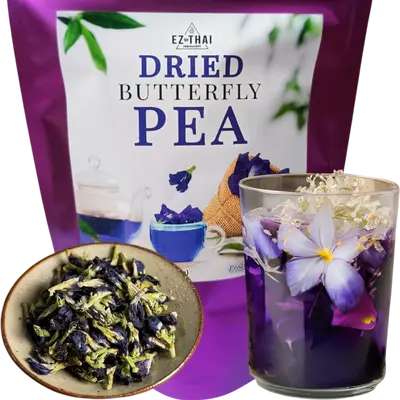 EZ THAI Dried Butterfly Pea Flower Tea 30/50grams Enhance Flavor and Color for Culinary Creations Beverage blue relaxation te...