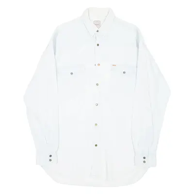 TEDDY'S Mens Denim Shirt Blue Long Sleeve M
