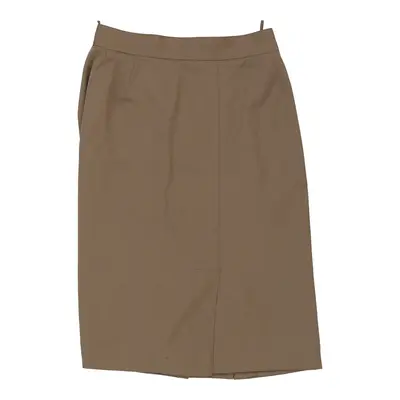 Jenny Midi Skirt - 30W UK 10 Brown Wool