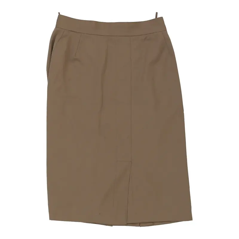 Jenny Midi Skirt - 30W UK 10 Brown Wool