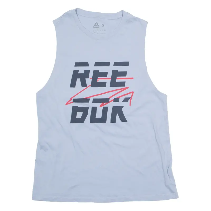 REEBOK Womens Vest Blue Sleeveless S