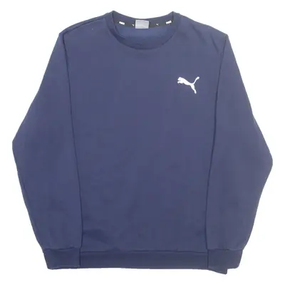 PUMA Mens Sweatshirt Blue Crew Neck L