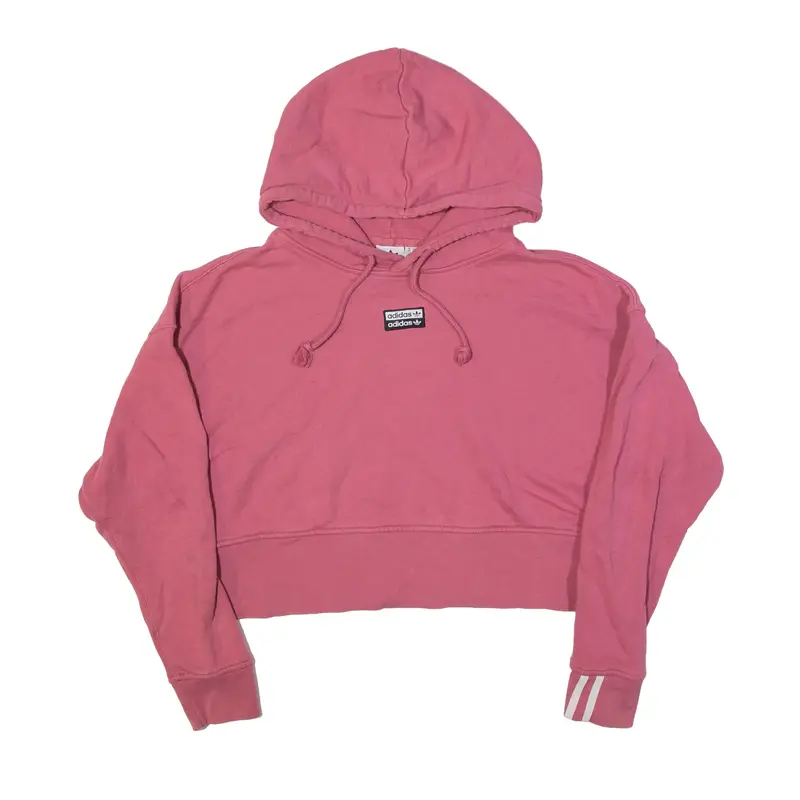 ADIDAS Hoodie Pink Pullover Womens UK 10