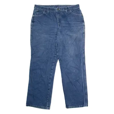 DICKIES Womens Jeans Blue Regular Straight W36 L30