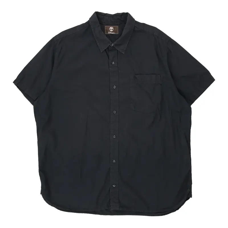 Timberland Short Sleeve Shirt - XL Black Cotton