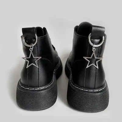 Punk Style Star & Heart Design Shoe Charm, 1/2 Piars Fashionable Shoe Decoration for Women & Men, Trendy All-match & Exquisit...