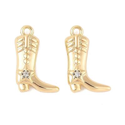 Brass Micro Pave Cubic Zirconia Pendants