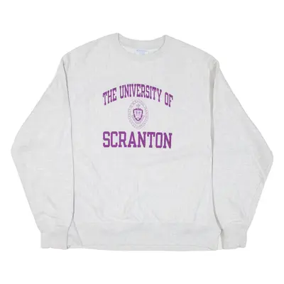 CHAMPION REVERSE WEAVE University Of Scranton Mens Sweatshirt Grey USA L
