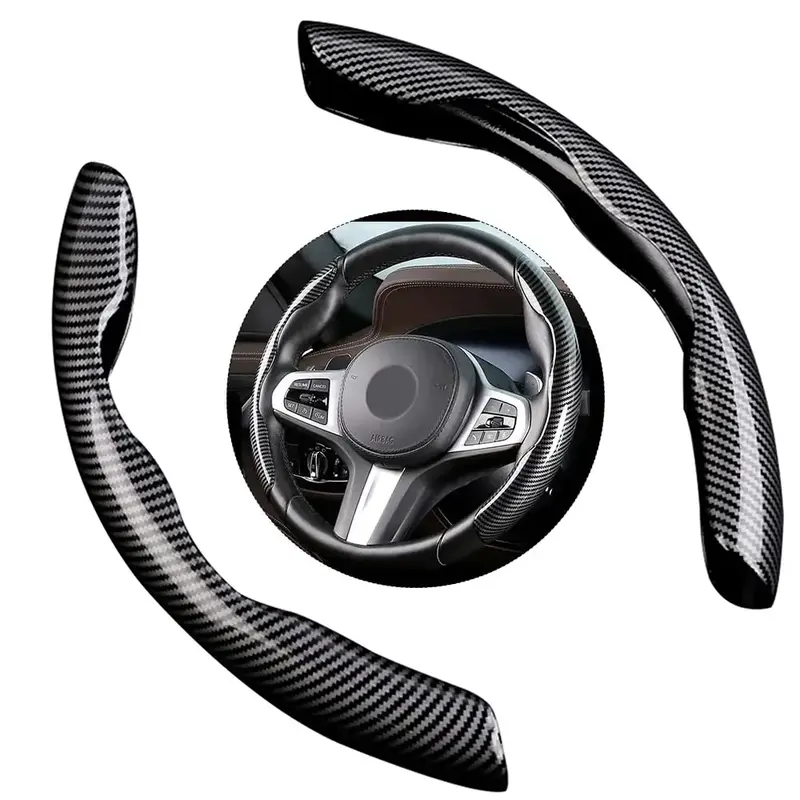 Universal Carbon Fiber Car Steering Wheel Cover,Car Interior Accessories,Non-Slip Wheel Protector Sporty Car Accessories, O/D...
