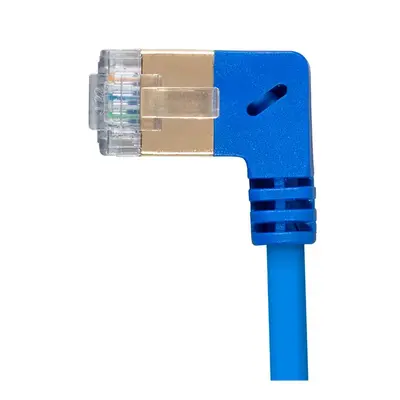 31017 Monoprice SlimRun Series 2ft Cat6A Snagless RJ45 36AWG Pure Bare Copper 90 Degree Patch Ethernet Cable