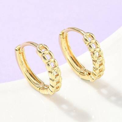 Hollow Square Brass Hoop Earrings