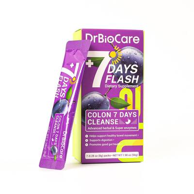 DrBioCare Colon Cleanse Supplement, 7 Days Flash Series, Supports Digestive Health & Nutrient Absorption, Detox & Cleans