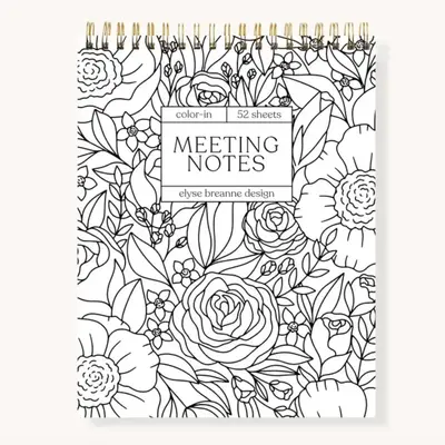 Color-In Spiral Meeting Notes with Top Spiral and Coloring Page Border
