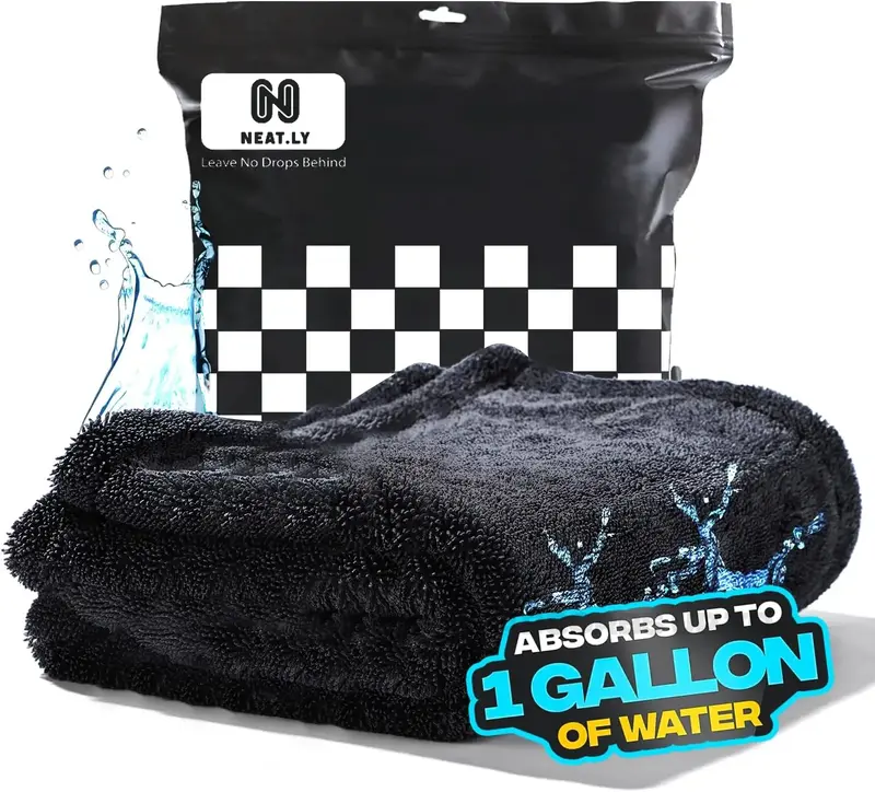 Neatly Twisted-Loop Car Drying Towel – 2025 XL Upgrade 28x36, 1300GSM Premium Microfiber for Fast & Streak-Free Drying