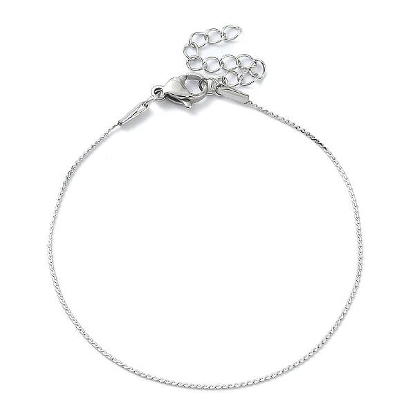 Non-Tarnish 304 Stainless Steel Serpentine Chain Bracelets