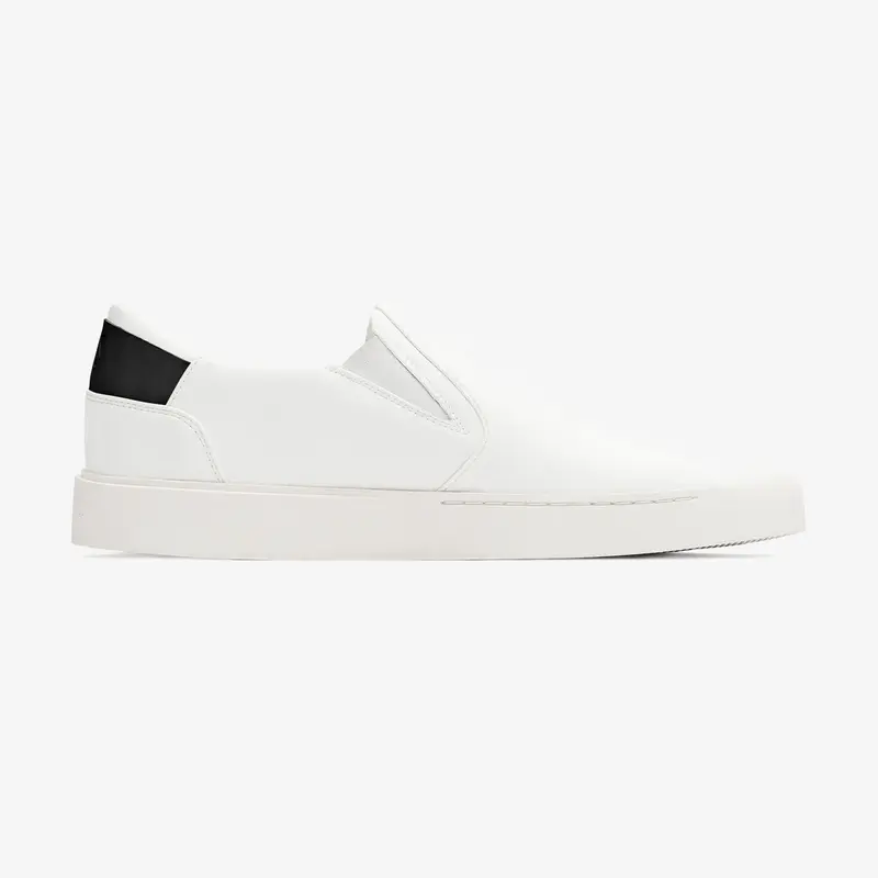 Men's Slip On | White-Black | Size: 11