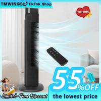 TMWINGS Tower Fan, Oscillation Fan for bedroom, 24H Timer Quite Standing Fan,Bladeless Fan with Remote & Touch Control, 3 Spe...