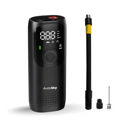AutoSky Tire Inflator Portable Air Compressor with Auto Shutoff and Pressure Gauge up to 150 PSI - Portable Air Compressor, A...