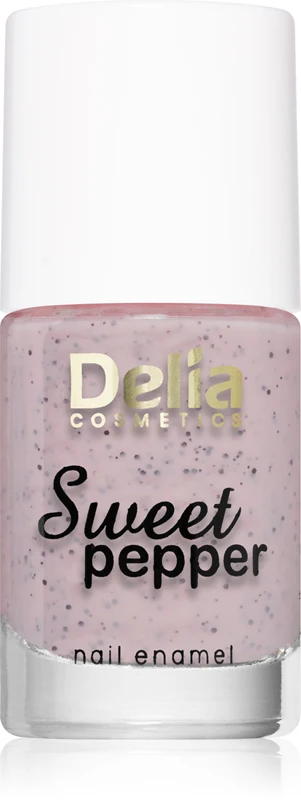 Delia Cosmetics Sweet Pepper Black Particles nail polish color 03 Capri 11 ml