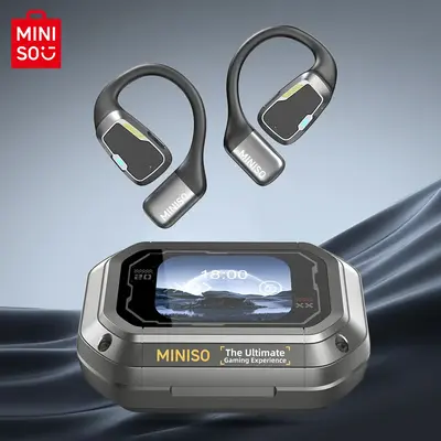 MINISO Wireless Earbuds Open OWS Bluetooth 5.4 Earphones Touchscreen Sports Sport Over-Ear Buds Earphones Running,Driving,Wor...