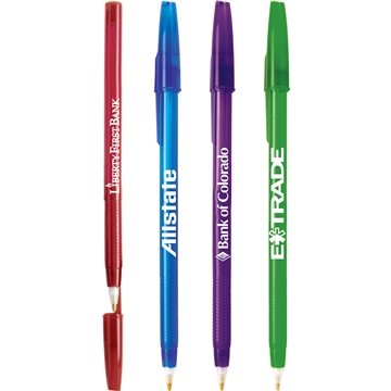 250 Custom Translucent Stick - Pen & Black Ink - Ball Point