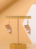 Cute Cat Design Dangle Earrings, Casual All-match Animal Design Jewelry for Girls Gift, Female Classic Fashion Accessories fo...