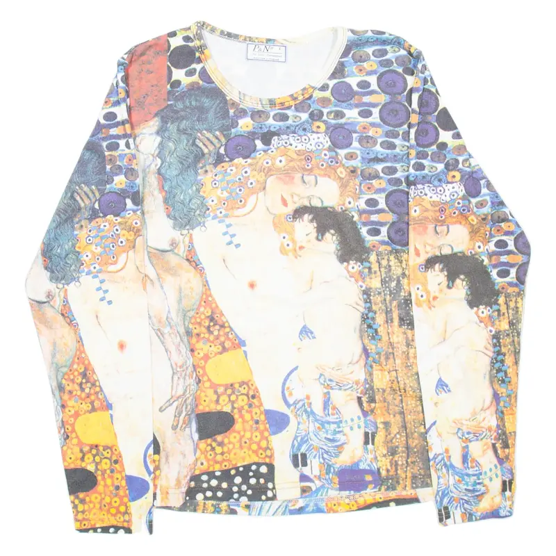 P&N Mens T-Shirt Blue Long Sleeve L