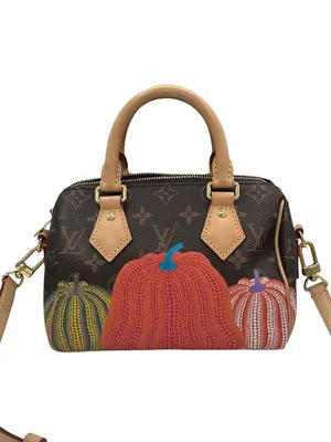Pre-owned Louis Vuitton Canvas Crossbody Bags LV x YK Monogram Pumpkins Speedy Bandouliere 20 Crossbody Bag