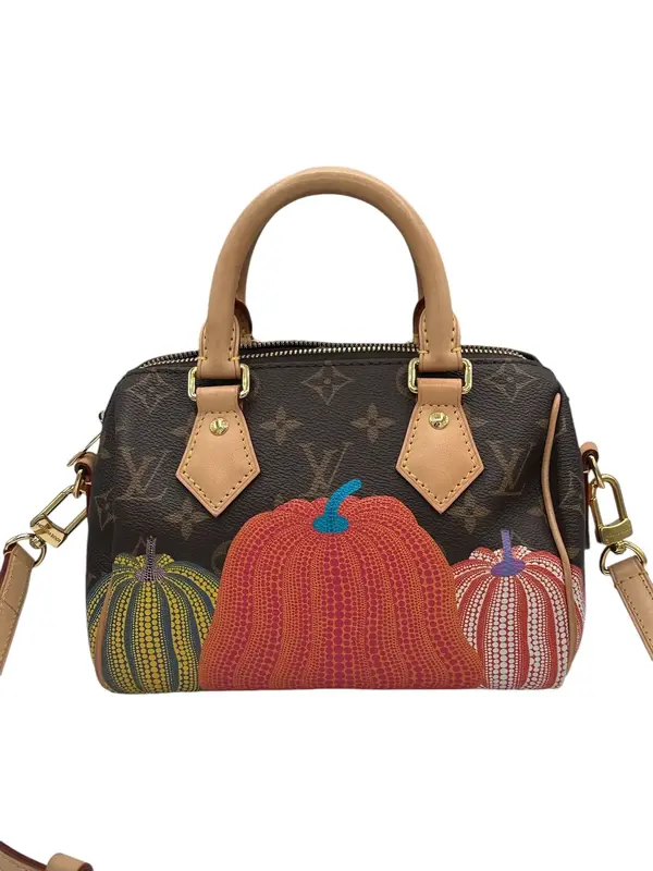 Pre-owned Louis Vuitton Canvas Crossbody Bags LV x YK Monogram Pumpkins Speedy Bandouliere 20 Crossbody Bag