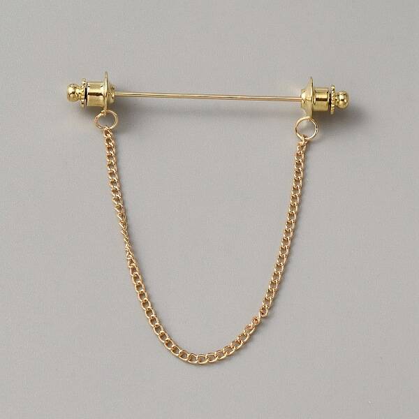 Alloy Hanging Chains Shirt Collar Pins