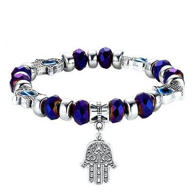 Devil's Eye Bracelet Fatima Palm Bracelet Alloy Eye Men's and Women's Handwear