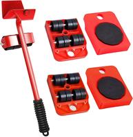 5-Pack Home Furniture Moving Kit - Heavy-Duty Slider Pads and Roller Tool for Easy Relocation of Heavy Furniture