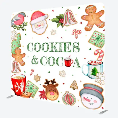 Aperturee Christmas Cookies And Cocoa Pillow Case Backdrop - Aperturee