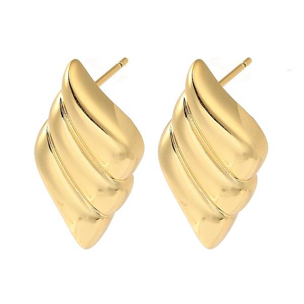 Rack Plating Brass Stud Earrings