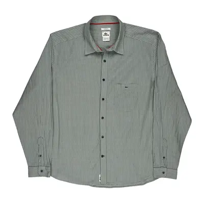 Lacoste Striped Shirt - XL Green Cotton | Size: x-large