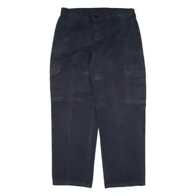 DICKIES Cargo Workwear Mens Trousers Black Regular Straight W32 L27