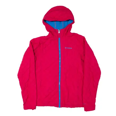 COLUMBIA Omni Shield Reversible Fleece Quilted Jacket Pink Womens M