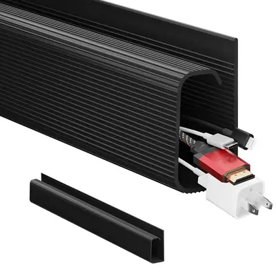 Cable Management Under Desk Kit, Cable Hider, Under Desk Cable Organizer, Easy to Install Cord Organizer, Office Accessories