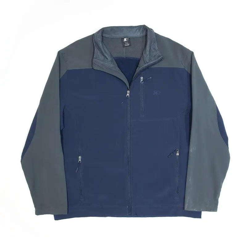 STARTER Blue Shell Jacket Mens L