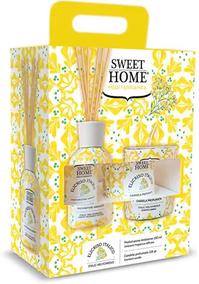 Sweet Home Collection Set Regalo Diffusore Di Aromi Con Candela Italic Helicrysus