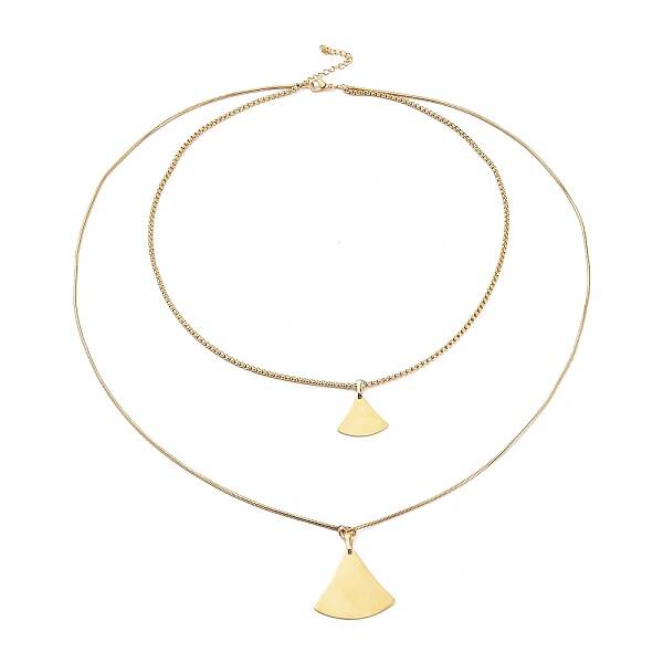 304 Stainless Steel Double Layer Necklaces