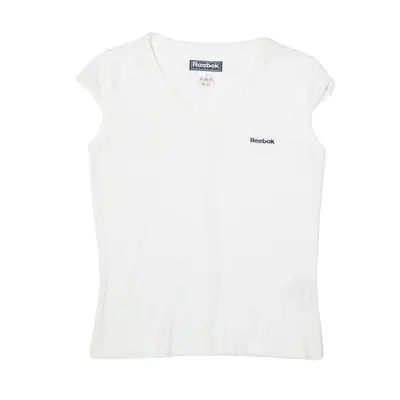 REEBOK Vest White V-Neck Sleeveless Womens UK 8