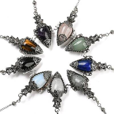 Mixed Gemstone Dowsing Pendulum Big Pendants